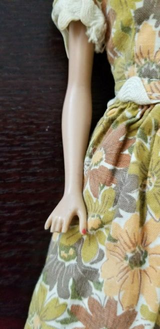 Vintage 1962 Midge Barbie Doll Mattel Red Flip Curl Hair Straight Legs Freckles 5
