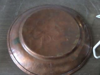 Vintage Hand Hammered Scribed Copper Plate Los Angeles Art Deco Made in Germany 5