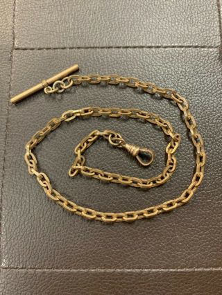 Antique Victorian Era Gold Filled Pocket Watch Chain - Thick & Heavy
