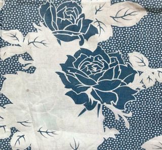 Late 19th Century French Linen Cotton Roses 266