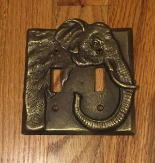Spi Vintage Solid Brass Elephant Jungle Light Switch Plate Cover San Fransisco
