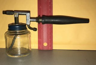 Antique 1917 Paint Sprayer With Glass Jar Usa Vintage Mancave