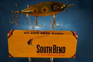 Vintage South Bend Bait Co.  Surf - Oreno No.  963 F In The Box Frog Finsih