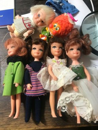 5 Vintage Uneeda U.  D.  Co Tiny Teen Dolls