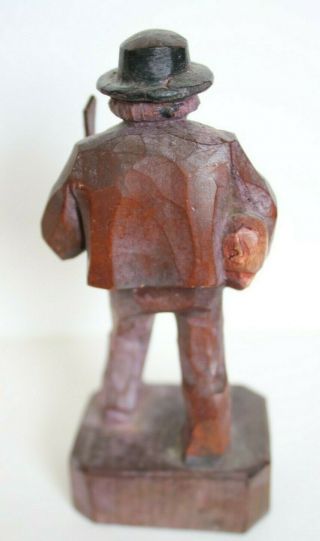 Man Carrying Dog,  ca.  13cm Black Forest (?) Carved Painted Figure 4