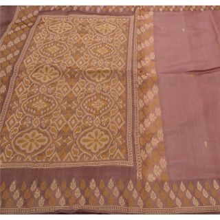 Tcw Vintage Pink Saree 100 Pure Silk Embroidered Craft 5 Yd Fabric Premium Sari