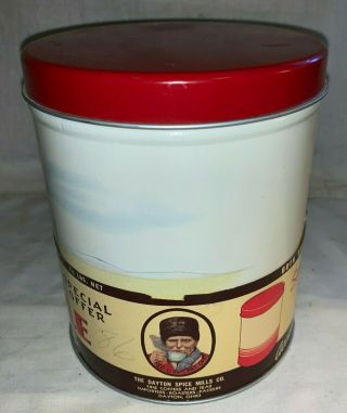 ANTIQUE OLD RELIABLE COFFEE TIN LITHO CAN DESERT BURRO RETRO KITCHEN CANISTER 4