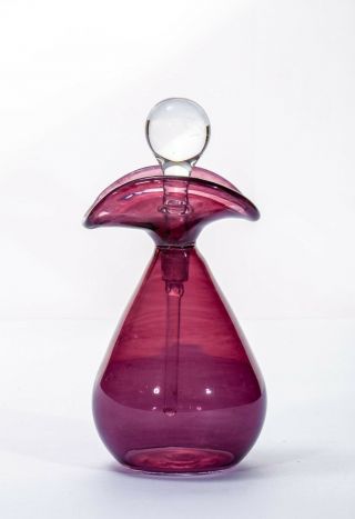 Antique U Blown Glass Large Over - Sized Perfume Bottle Hand Made Home Decor