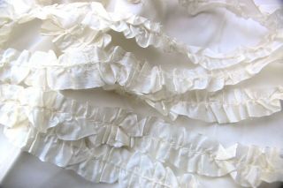 1 Yd Ruffled Antique Silk Ribbon Ribbonwork Dress Trim 1890 Reenactment Costume