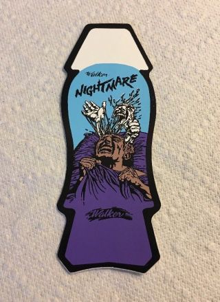 Vintage Skateboard Sticker Walker Nightmare Gonzales Nos Deck Texas Zorlac Ar