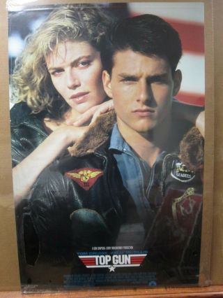 Top Gun Vintage Poster Tom Cruise Actor 1986 Movie Kelly Mcgillis Inv 3875