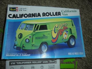 1979 Released Revell California Roller Vw Van Unbuilt Parts Kit.