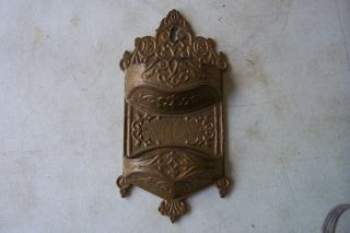Antique/vintage Matchstick Holder Wall Decor,  Cast Iron