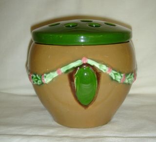 Antique Eichwald Art Nouveau / Secessionist Brown & Green Unusual Flower Vase