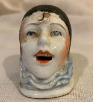 Antique Art Deco Porcelain Lady Flapper Figurine Germany? Mini