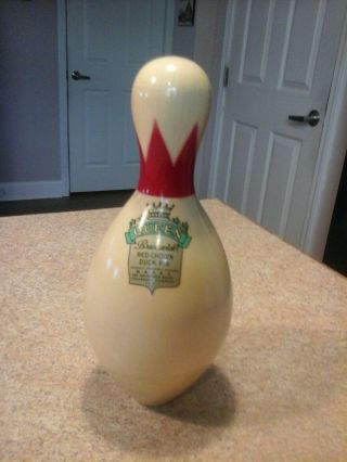 Vintage Brunswick Queen Red Crown Duck Pin Ndpbc Official Bowling Pin