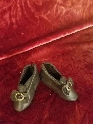 Doll Shoes Handmade Brown Leather Fits 16 Inch French Fashion Antique