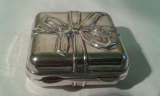 Vintage Greek.  925 Silver Trinket/Pill Box by M I Armaos - 5 x 5 cms. 2