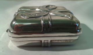 Vintage Greek.  925 Silver Trinket/Pill Box by M I Armaos - 5 x 5 cms. 8