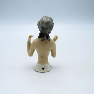 Antique Goebel Nude Porcelain Half Doll Pin Cushion Figurine Arms Away,  NR 4