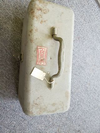 Vintage Antique Fishking Tackle Box Metal