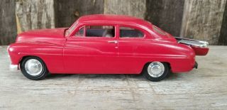 Vintage 1960s Peugeot 2 Door Sedan Red Built Plastic Model Car