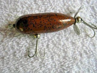 Rare Old Vintage Heddon Tiny Torpedo Topwater Prop Lure G Finish Punkinseed