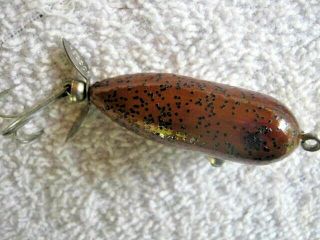 Rare Old Vintage Heddon Tiny Torpedo Topwater Prop Lure G Finish Punkinseed 4