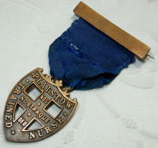 Antique Plaistow Trained Nurse Medical Nursing Medal Badge George Kenning & Son