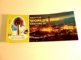 Vintage Booklet Of 20 Postcards From The 1962 Seattle World 