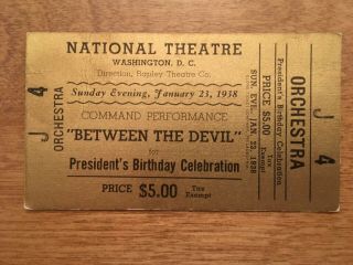 President Franklin D Roosevelt (fdr) - Three Birthday Ball Tickets - Washington