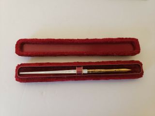 Antique Vintage Fuontain Pen In Case Marked A W Faber 4 York