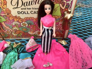 Vintage Dawn And Her Friends Doll Case With Accessories 1971 4