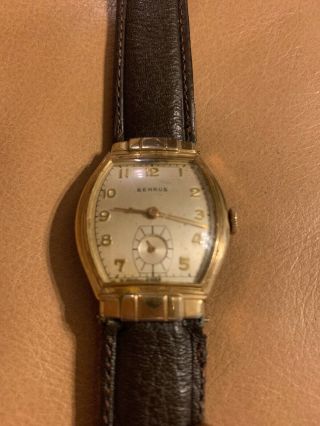 Vintage Classic Benrus Second Hand Men’s Watch W/ Leather Band — Running