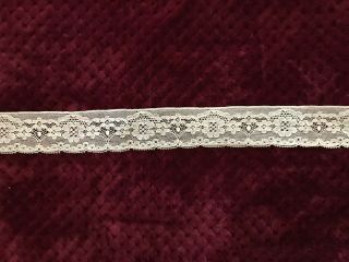Antique French CALAIS LACE EDGING - Floral design 2 Yard by 1 3/4 
