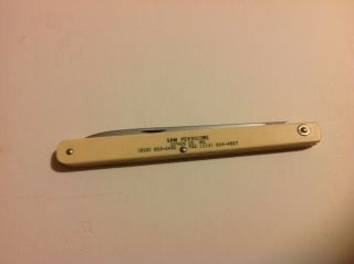 Vintage Schrade,  Usa 105 Razor Blade Stainless Advertising Melon Knife.  Marie 