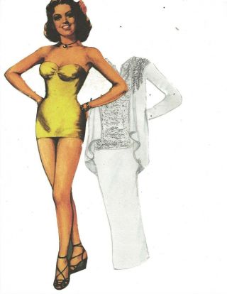 Linda Darnell Vintage Paper Doll With Handmade Outfits.