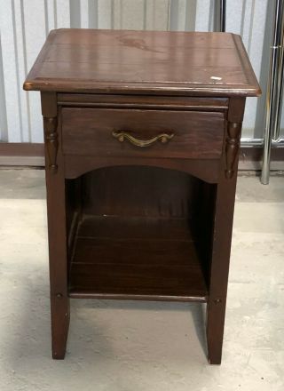 Wy1033: Antique Nightstand With Drawer Wood Local Pickup
