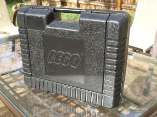 1985 Lego Storage Vintage Carrying Case Large Black Plastic Box Bin 15x12x4