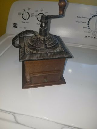 Antique Coffee Grinder/cast Iron Top