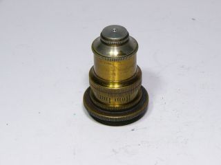 Microscope Objective: E.  Hartnack,  Oil Imm 1/10 ",  Antique Brass