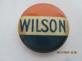 1912 Cello Button Pin 7/8 " Woodrow Wilson Wil - 108