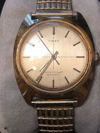 Vintage Timex Water Resistant W.  Watch Automatic Running
