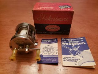 Vintage Shakespeare 1920 Fishing Reel Wondereel Model Ge Boxed