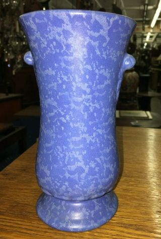 7 3/4 " Antique Rumrill Blue & Light Blue Spongeware Vase