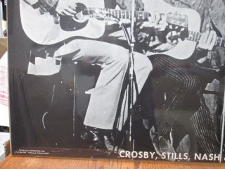 Crosby,  Stills Nash & Young cult Vintage Poster rock band 1970 Inv 2133 4