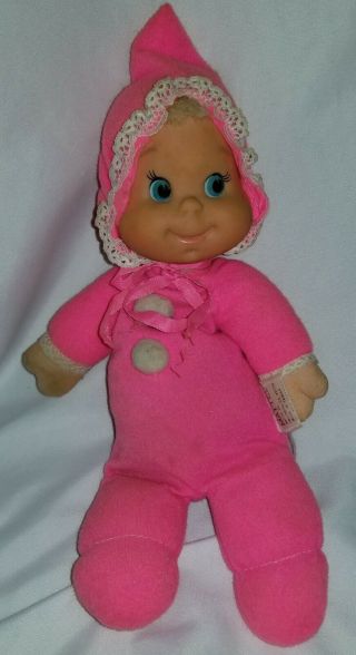 Vintage Mattel Pink Baby Beans Doll 1970 11 1/2 "