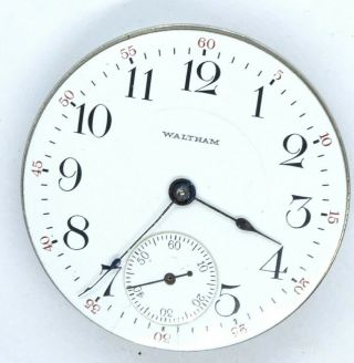 Antique 1906 Waltham 17 Jewel Wind Pocket Watch Movement Grade 825 Parts 18s