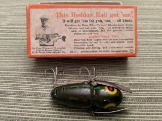 Vintage 1940s Heddon Crazy Crawler - Flap Rig 2100 Bf Model - Wood Fishing Lure