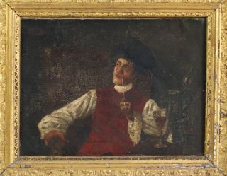 Fine Antique 19th Century Continental School Oil Painting - Signed